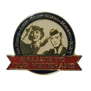 Pinmart Salute To Our Veterans Pin Air Force Army Coast Guard Marines Navy